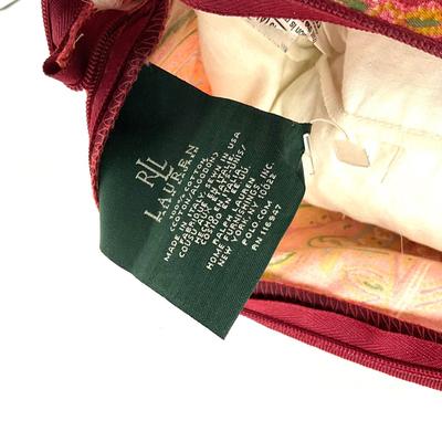 828 Ralph Lauren Pink Paisley Queen Comforter with Two Decorative Pillows