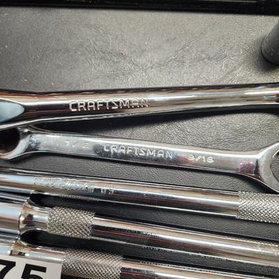 Lot of Craftsman Tools  Sockets  Craftsman USA 3/8" Drive Flex Head Ratchet (Offset Handle) 44835 VQ USA
