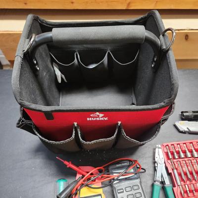 Husky Tool Bag Loaded with Goodies See Pics