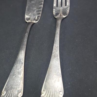 Christofle France Fish Fork and Knife Service