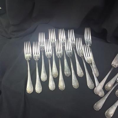 Christofle France Fish Fork and Knife Service