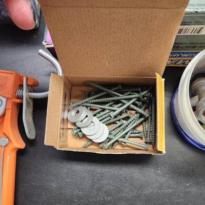 Table Top Full of Tools Clamps Hooks Screws and more see Pics