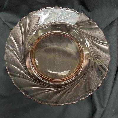 Arcoroc Pink Glass - Swirl Salad Plates