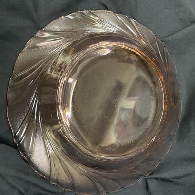 Arcoroc Pink Glass - Swirl Salad Plates