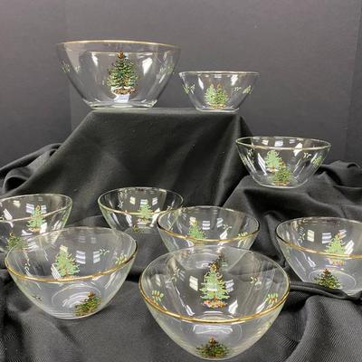Spode Christmas Tree Pattern Salad Set