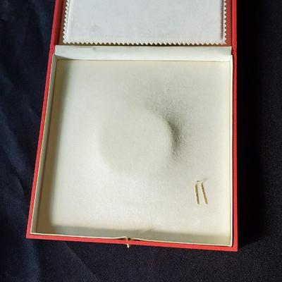 Gump's Large Red Embossed jewel box