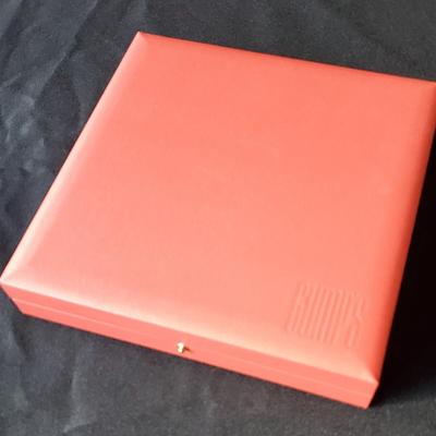 Gump's Large Red Embossed jewel box