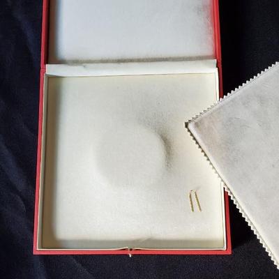 Gump's Large Red Embossed jewel box