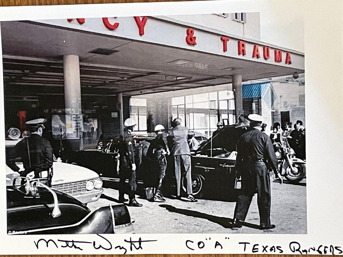 JFK Assassination Texas Ranger Milton Wright signed photo