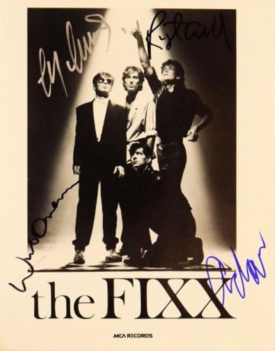 The Fixx signed promo photo