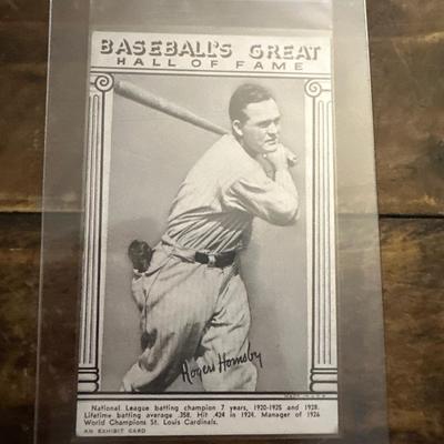 Baseball Great Roger Hornsby
