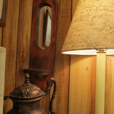 Home Decor Lamp Vase Wall Mirror Horseshoe Holder - A