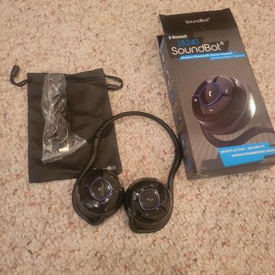 SoundBot Bluetooth Headset and Audio-Technica Headphones (LR-DW)