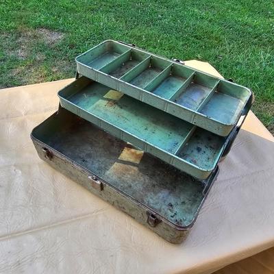 Six Vintage Tackle Boxes  (OB2-JS)
