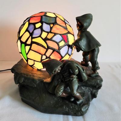 Lot #54  Contemporary Stained Glass designed Table Lamp - good working condition