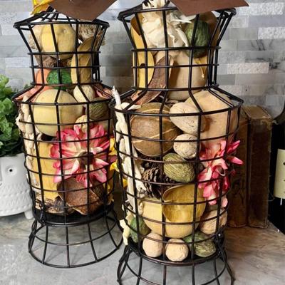 New 15â€ Metal Potpourri holder home decor