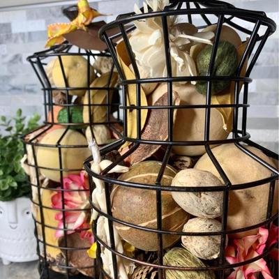 New 15â€ Metal Potpourri holder home decor