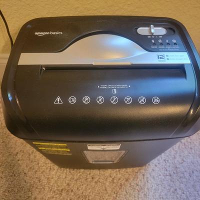 Amazon Basics Paper Shredder and a Sterilite Filing Box (O-DW)
