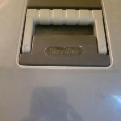 Amazon Basics Paper Shredder and a Sterilite Filing Box (O-DW)