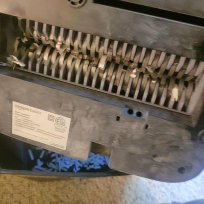 Amazon Basics Paper Shredder and a Sterilite Filing Box (O-DW)