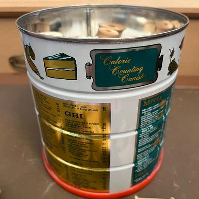 Coffee Can of wood spools