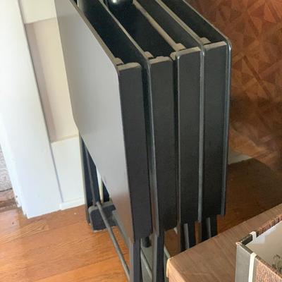 TV Trays in stand
