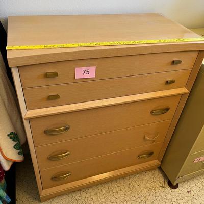 Blond Oak Chest of Drawers