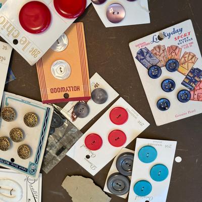 Lot of buttons on cards