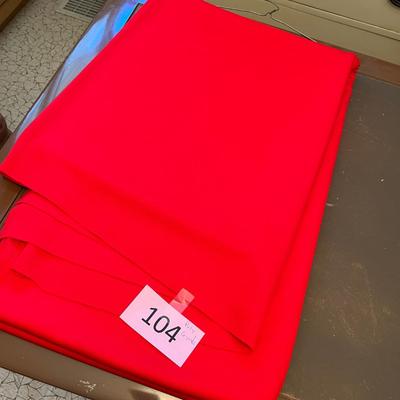 Yardage of Red material