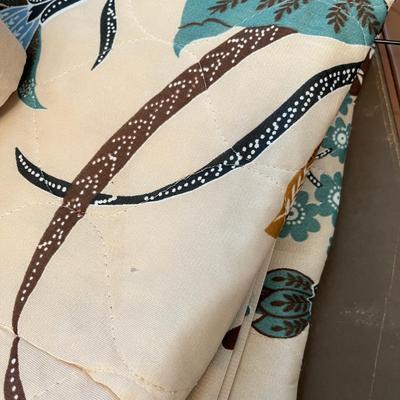 2 types Earth tone Floral print material
