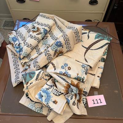 2 types Earth tone Floral print material