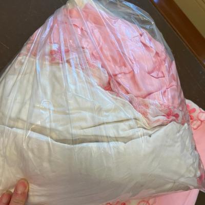 Pink & White Curtain material