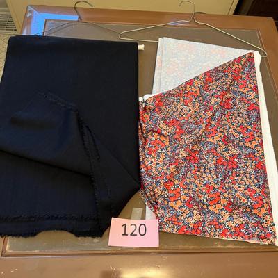 2 yardage material Black & Print