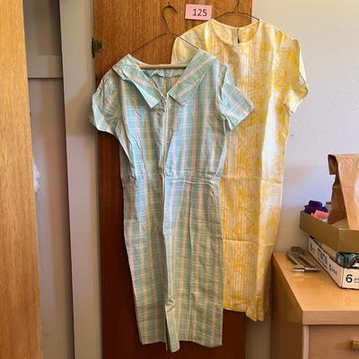 Two Vintage Flour Sack Dresses