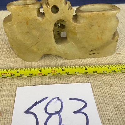 Vintage Soap Stone Double Vase