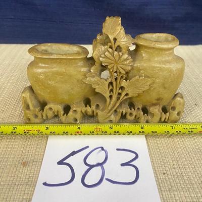 Vintage Soap Stone Double Vase