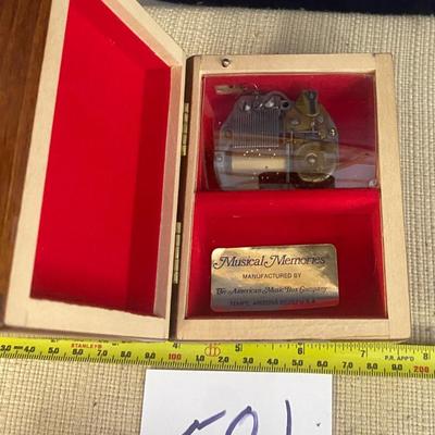 Vintage Red Bird Music Box