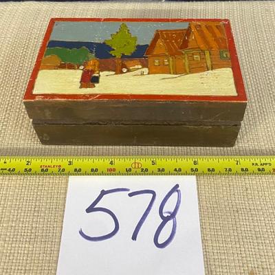 Vintage Wooden Trinket Box
