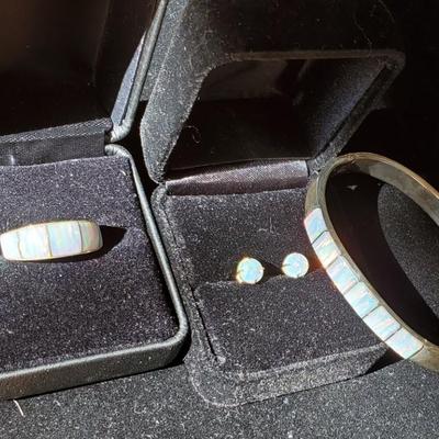 Fire Opal Cuff -Ring -Studs