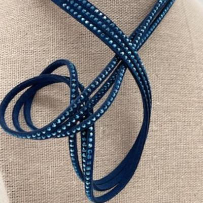 Blue Swarovski Wrap Bracelet