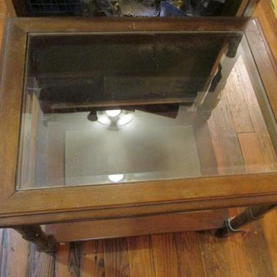 Glass Top Side Table - A