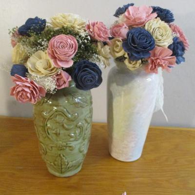 Artificial Flower With Vases - (see all pictures) - B