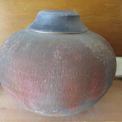 Don Nibert Altered Earth Pottery Jar Signed - B