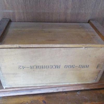 Vintage Storage Crate with Latches and Handle- B