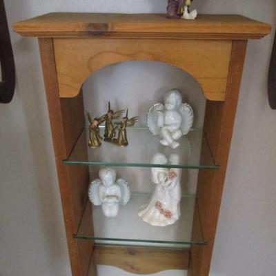 Light Brown Knick Knack Shelf - (contents not included ) - C
