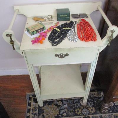 French Country Wood Washstand (No Contents)- C