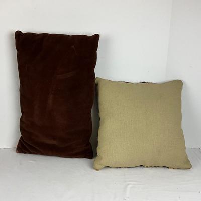 858 Pair of Two Wool Carpet Pillows