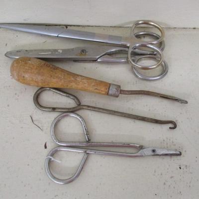 Vintage Scissors & Hooks