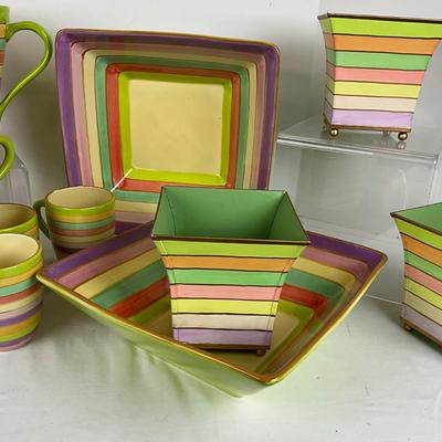 863 FORESIDE Pastel Stripe Pottery Collection