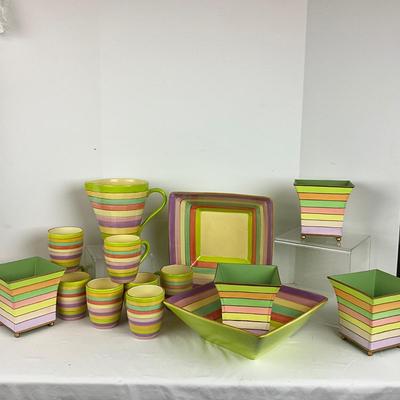 863 FORESIDE Pastel Stripe Pottery Collection